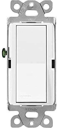 LUTRON CLARO ON/OFF SWITCH 15 AMP SINGLE POLE SNOW SC-1PS-SW