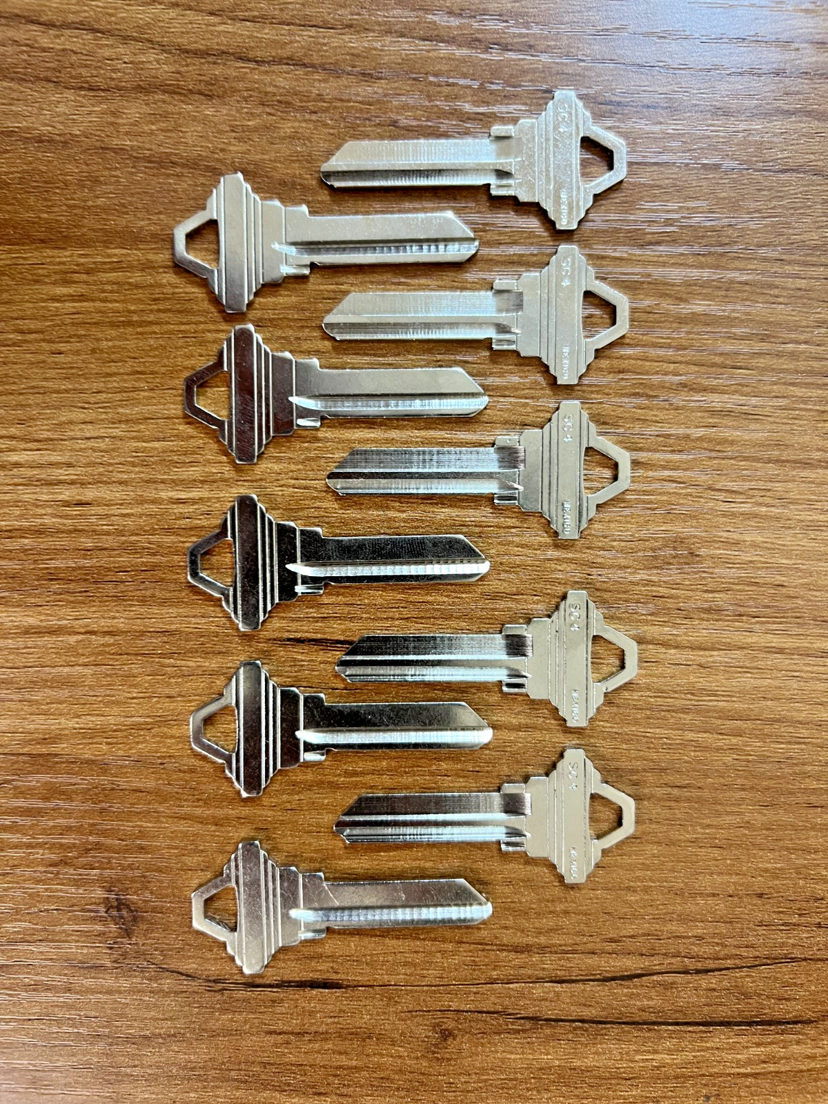 (10) Pcs Schlage SC4 6 Pin Uncut Key Blanks Locksmith Bulk Pack Brass Quality