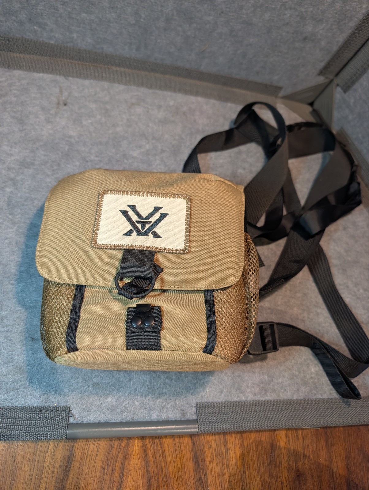 Vortex Optics Binocular Harness Chest Pack Case Bag Tan Mesh Fde