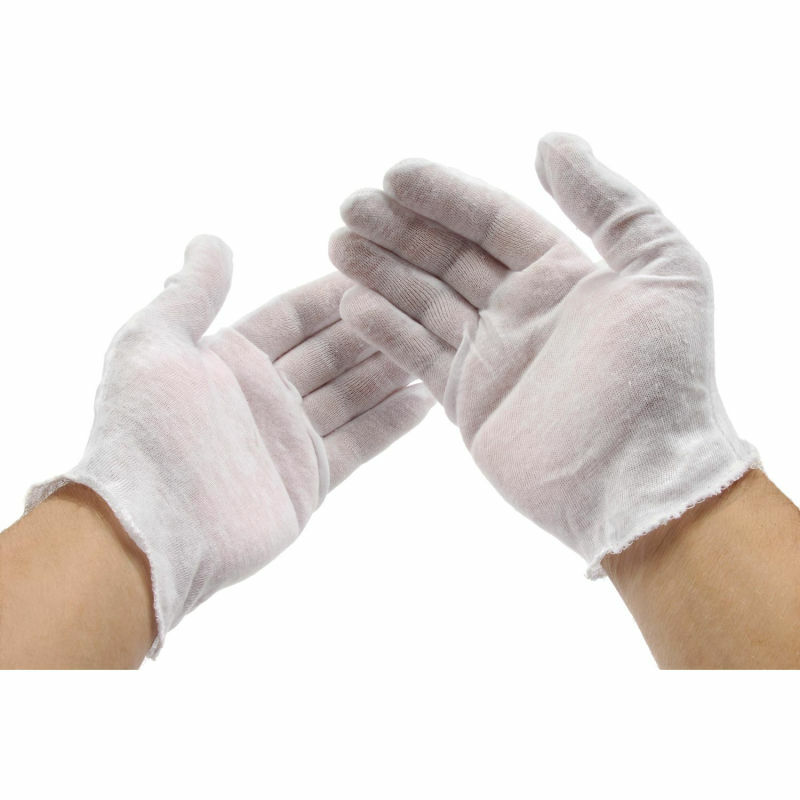 1 Dozen Gloves ~ 100% Cotton Inspector Gloves Mens sz. Large