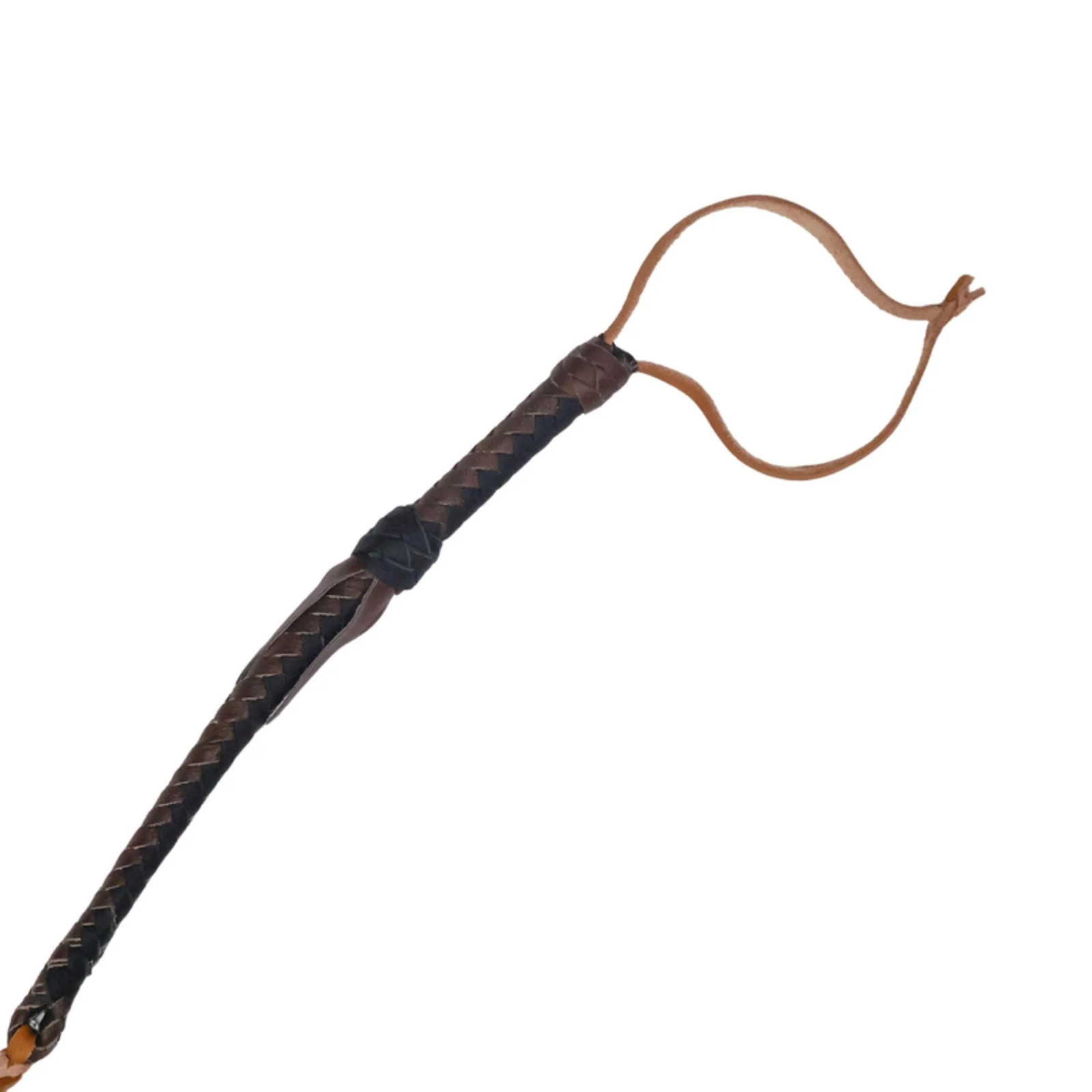 Leather Quirt Brown Genuine Western Whip Design