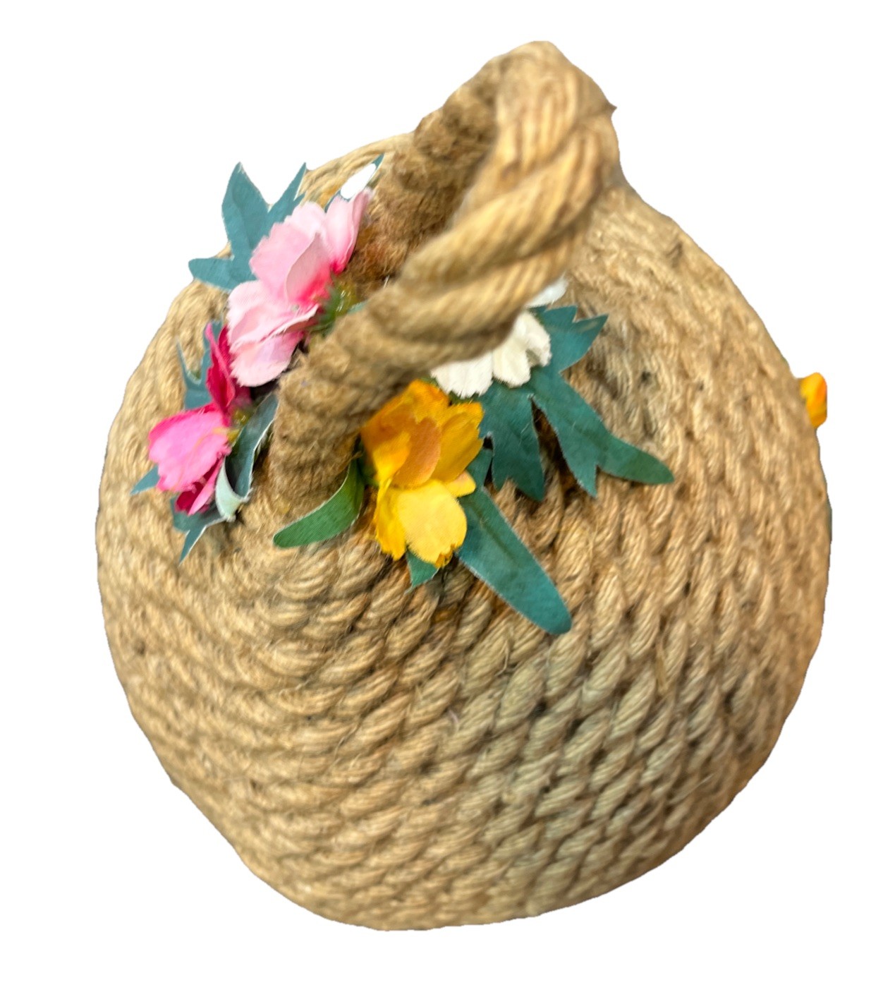 Large Primitive Rope Beehive Skep Farmhouse Decor 18” Rustic 18x10