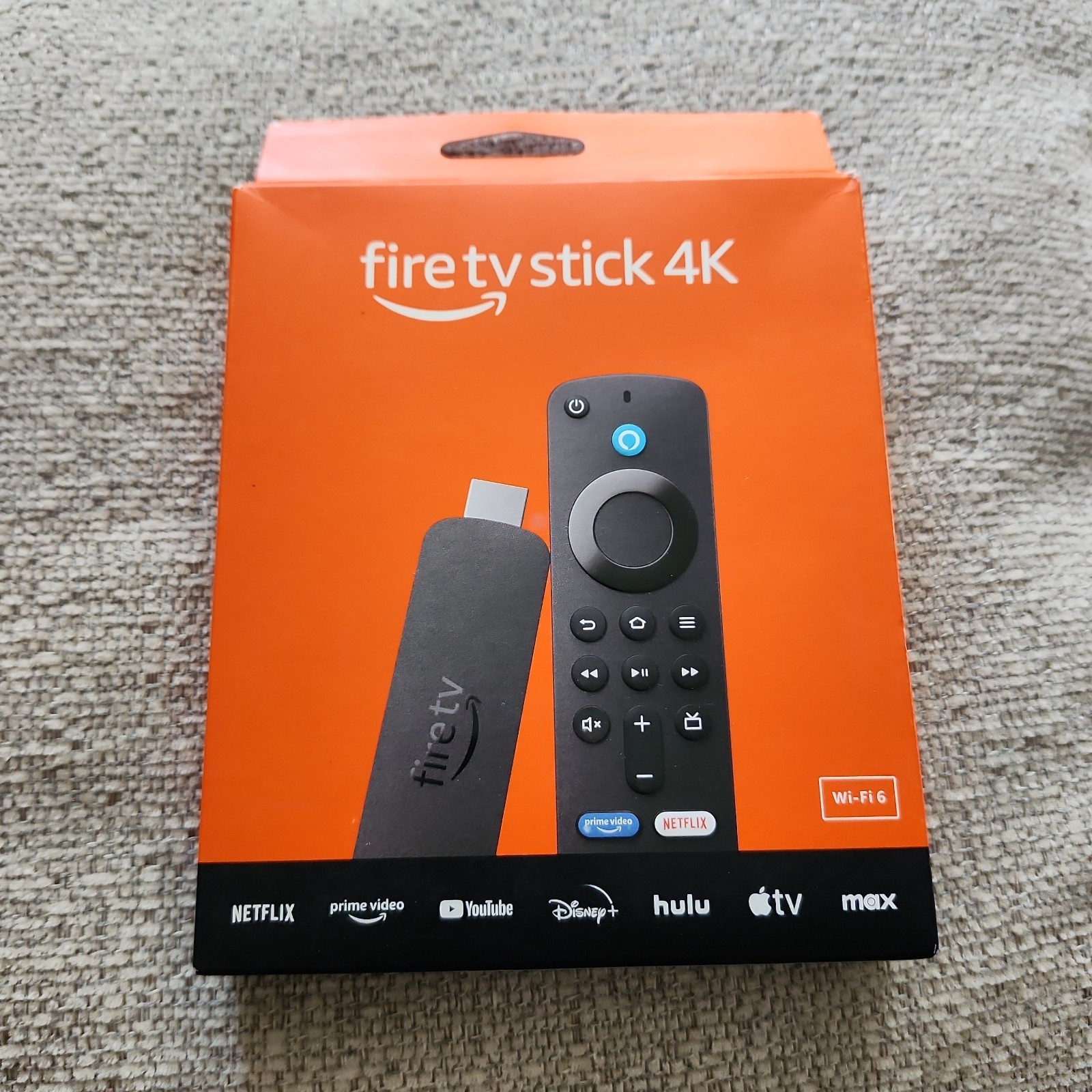 New  Amazon Fire TV Stick 4K HDR Streaming Media Player w / Alexa Remote Wi-Fi 6