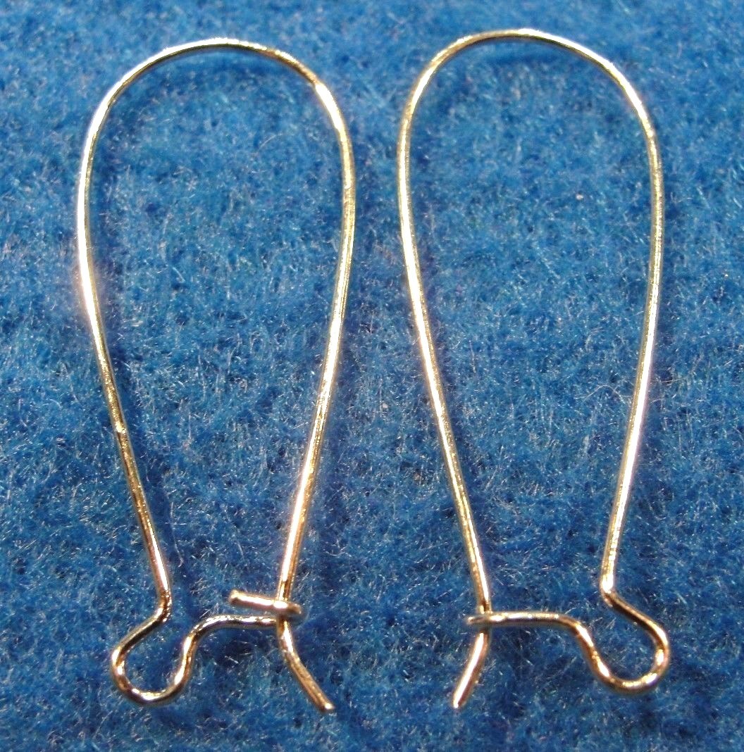 100Pcs. WHOLESALE Dark Silver KIDNEY 33mm Earring Hooks Tibetan Findings Q0651