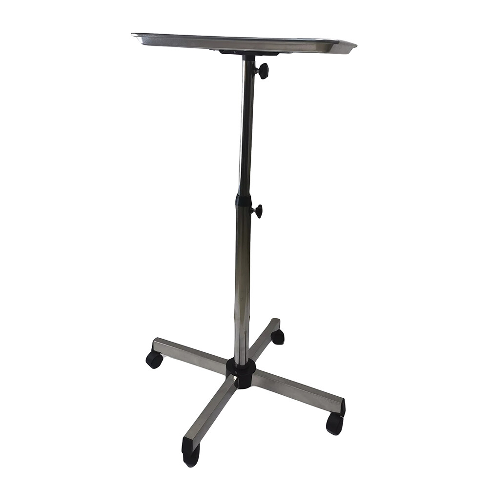 Stand Medical Trolley Mobile Rolling Cart Aluminium Alloy Tray for Salon Tattoo