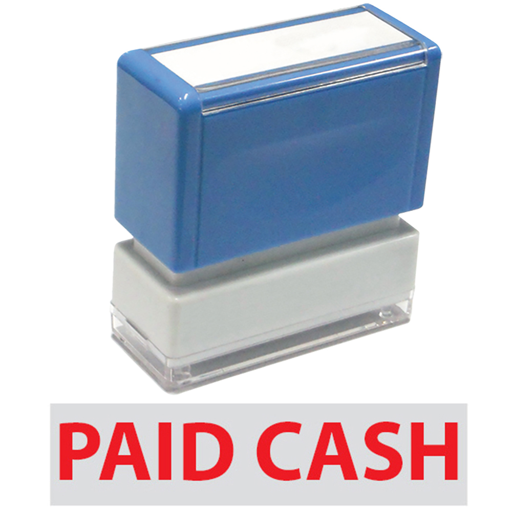 Paid Cash - JYP PA1040 Pre-Inked Rubber Stamp (Red Ink)
