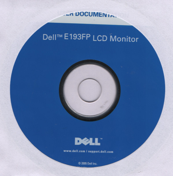 Dell E193FP LCD Monitor User Documentation CD-ROM (2005)