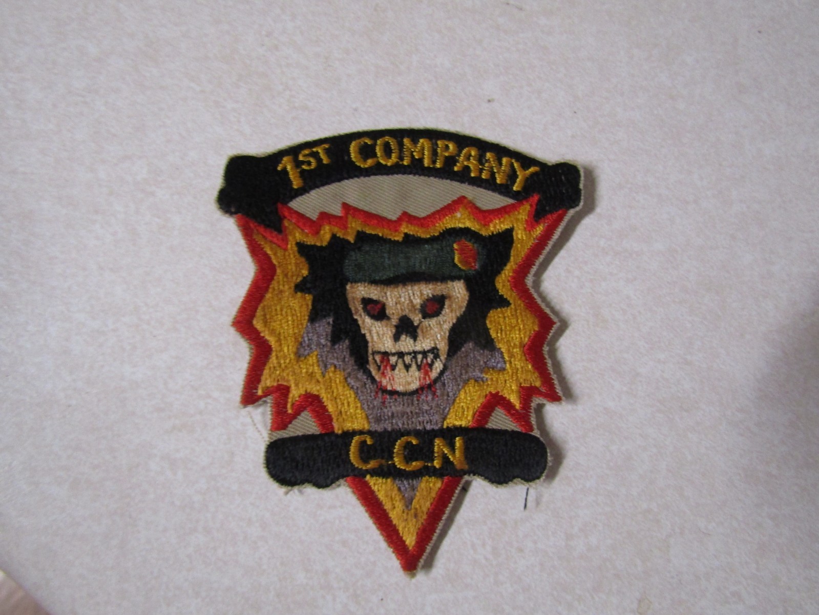 MILITARY PATCH OLD VIETNAM ERA 1ST COMPANY CCN SPECIAL FORCES