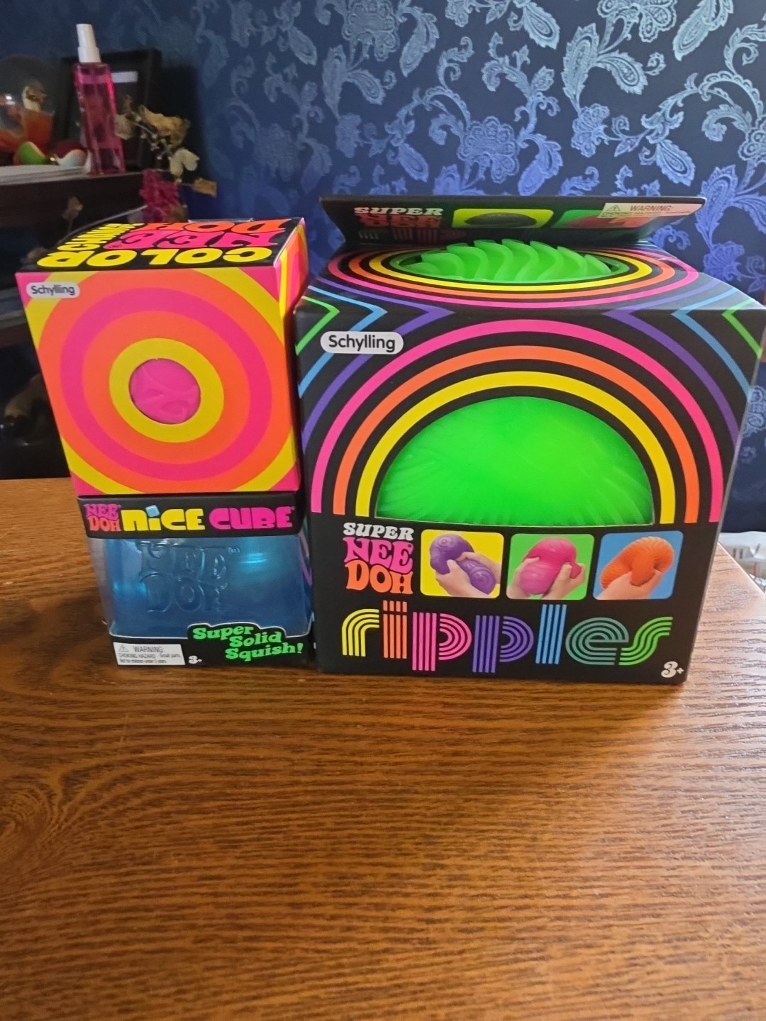 Super Nee Doh Ripple, Nice Cube & Color change Lot of 3  -Blue,pink,green