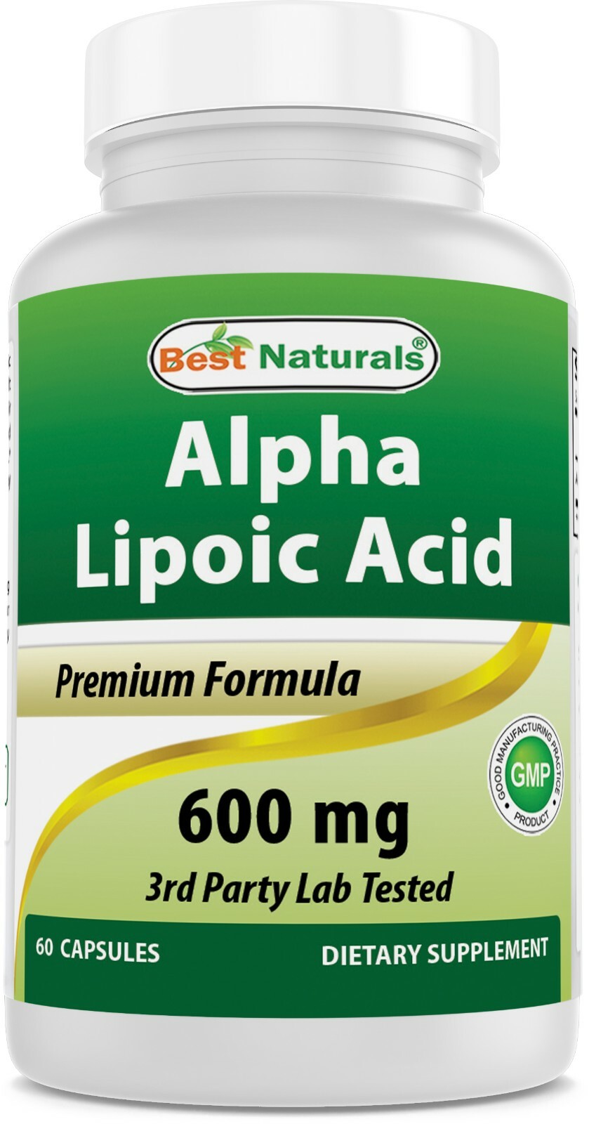 Best Naturals alpha lipoic acid 600 mg 60 capsules - ALA Powerful Antioxidant