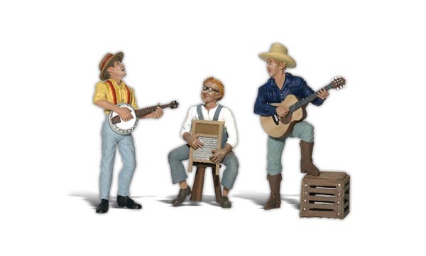 NEW Woodland Scenics Pickin' & Grinnin' G Train Figures A2546