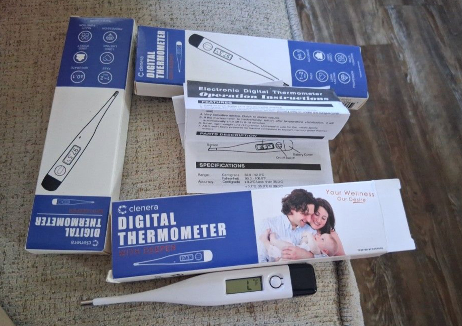 100 Lot - Digital Thermometer for Body Fever Oral Rectal Underarm Bulk Wholesale