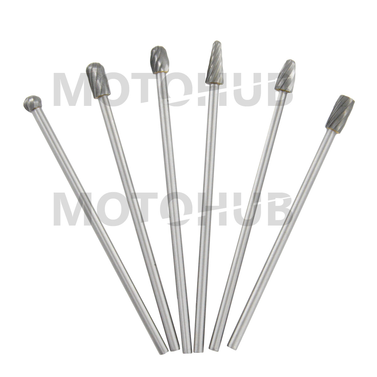 6pcs 1/4" Tungsten Steel Carbide Burr Rotary Drill Bits Tools Cutter Files Set