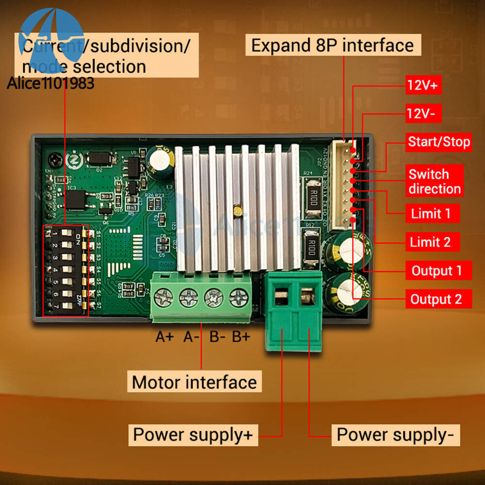 SMC04 High Power 42 57 Stepper Motor Speed Controllerr Driver Forward Reverse