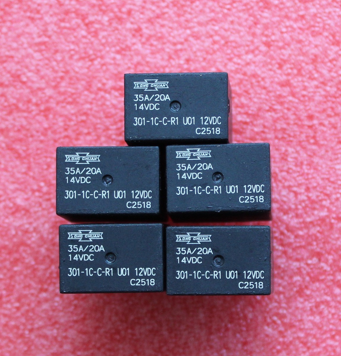 5pcs for Song Chuan Relay 301-1C-C-R1 U01 12VDC