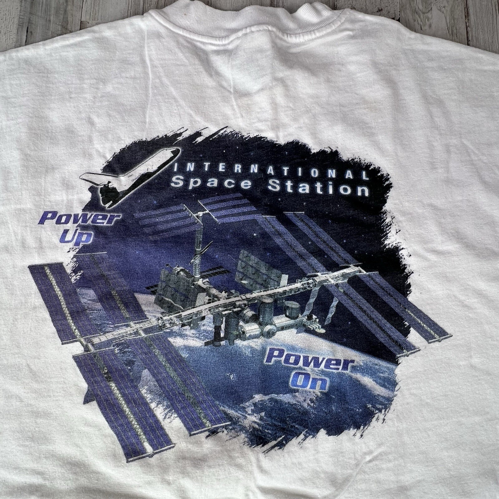 Vintage Boeing International Space Station T Shirt ~ RARE ~ Hanes Beefy-T Sz XL