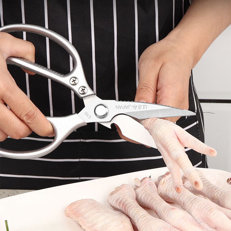 2Pcs SK5 Kitchen Scissors Chef Shears Fish Chicken Bone Beer Bottle Cap Opener