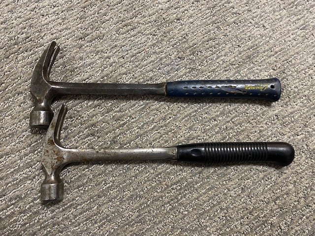 Lot of 2 Vintage Estwing & Unbranded 32 Oz. 16" Framing Hammers