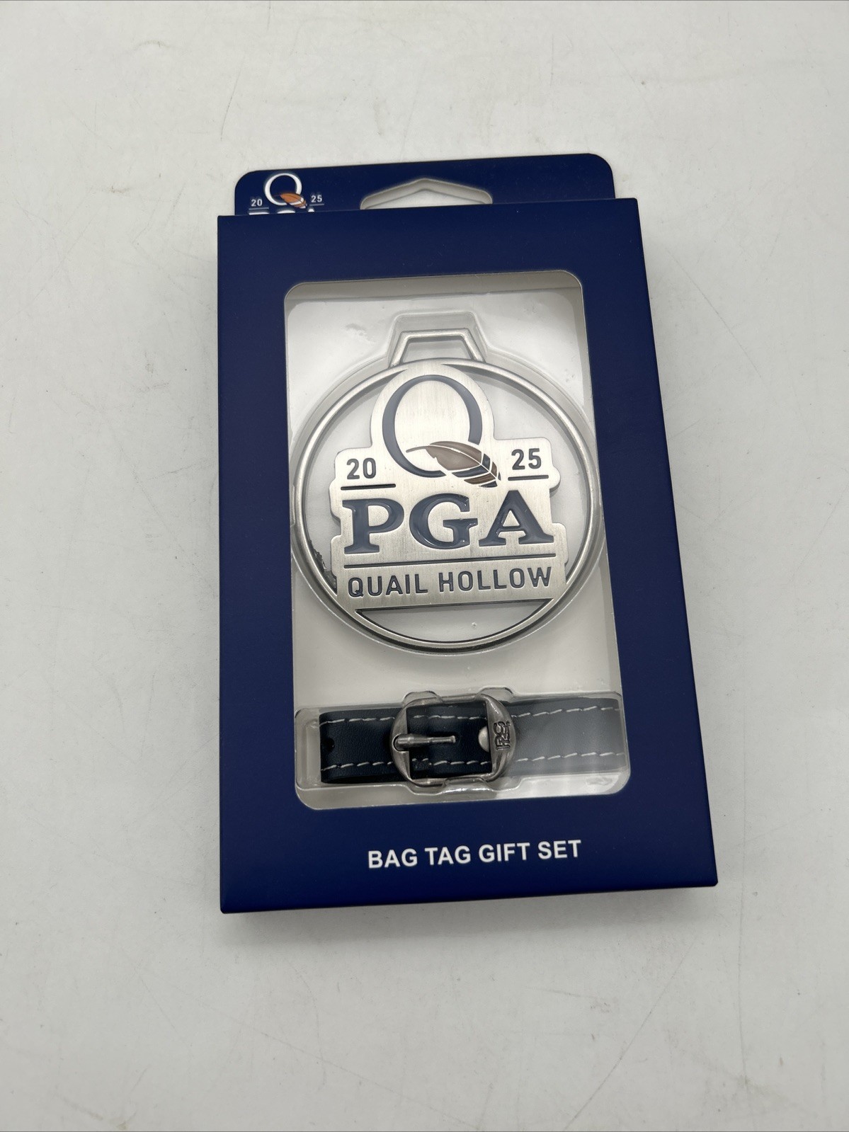 PGA Championship 2025 golf Bag Tag Quail Hollow metal with buckle strap - New