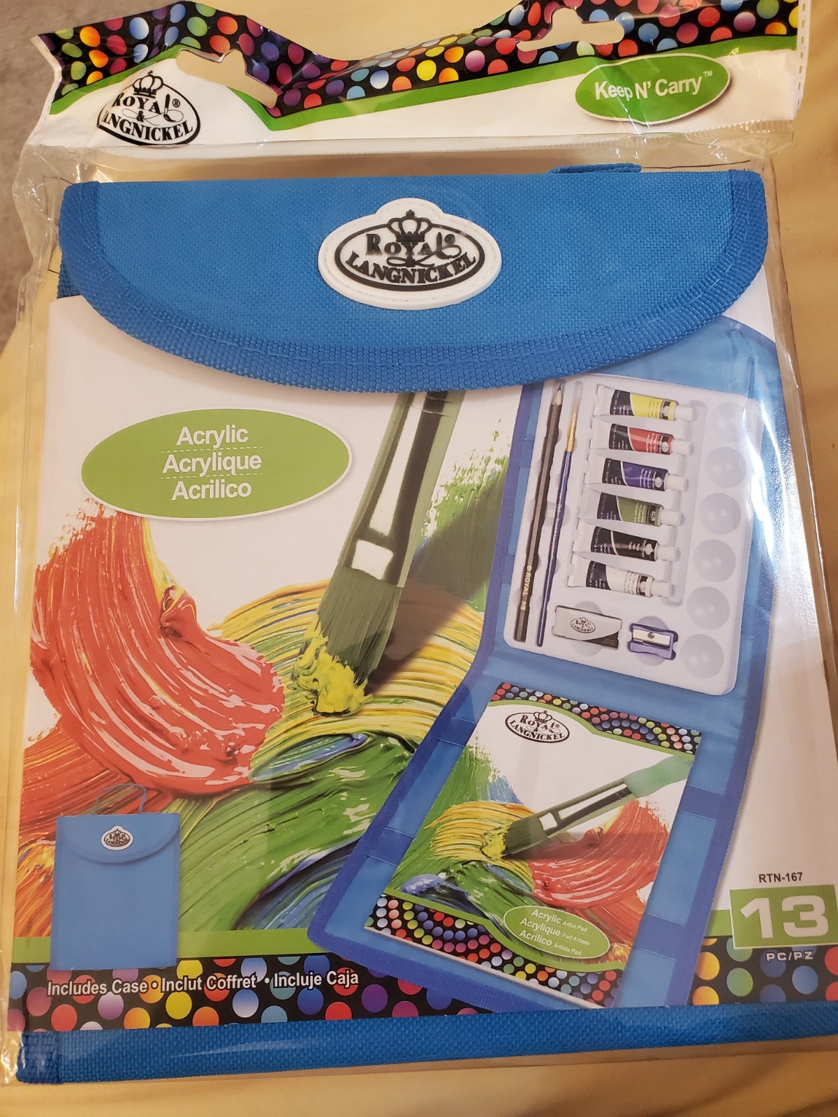 Royal & Langnickel Keep N' Carry Watercolor Kit for Kids with blue case.