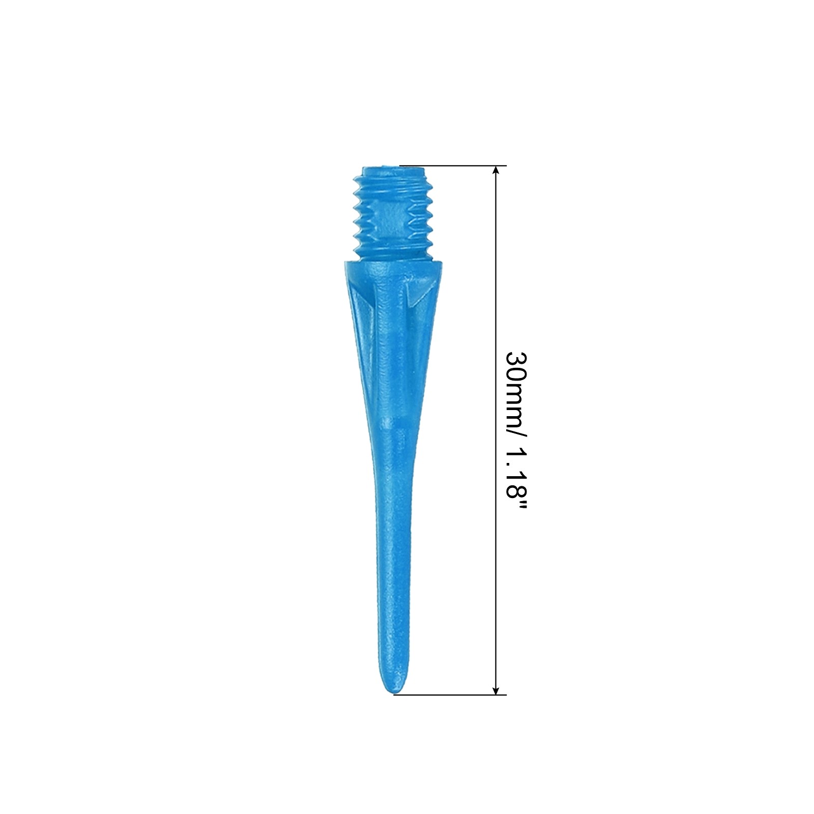 100 Pack Plastic Dart Tips 2BA Thread Soft Dart Tips Plastic Tip Blue