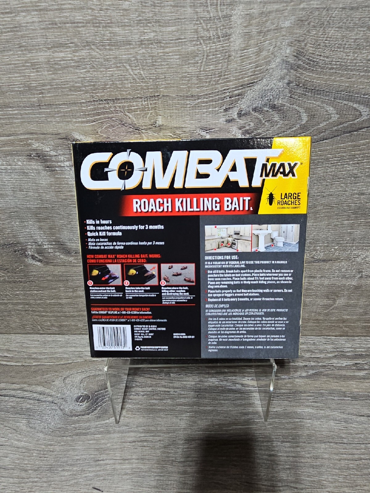 CombatMax Roach Killing Child-Resistant Odorless Bait Stations Kills Fast 3 Box