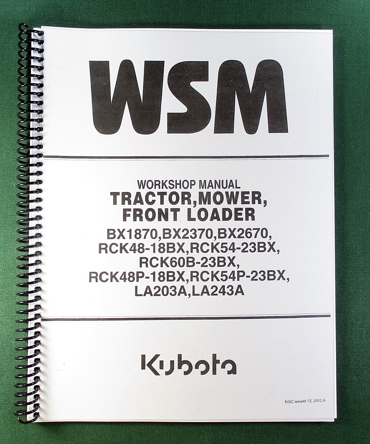 Kubota BX2670 Workshop Manual: 417 Pages Full Color & Protective Covers!