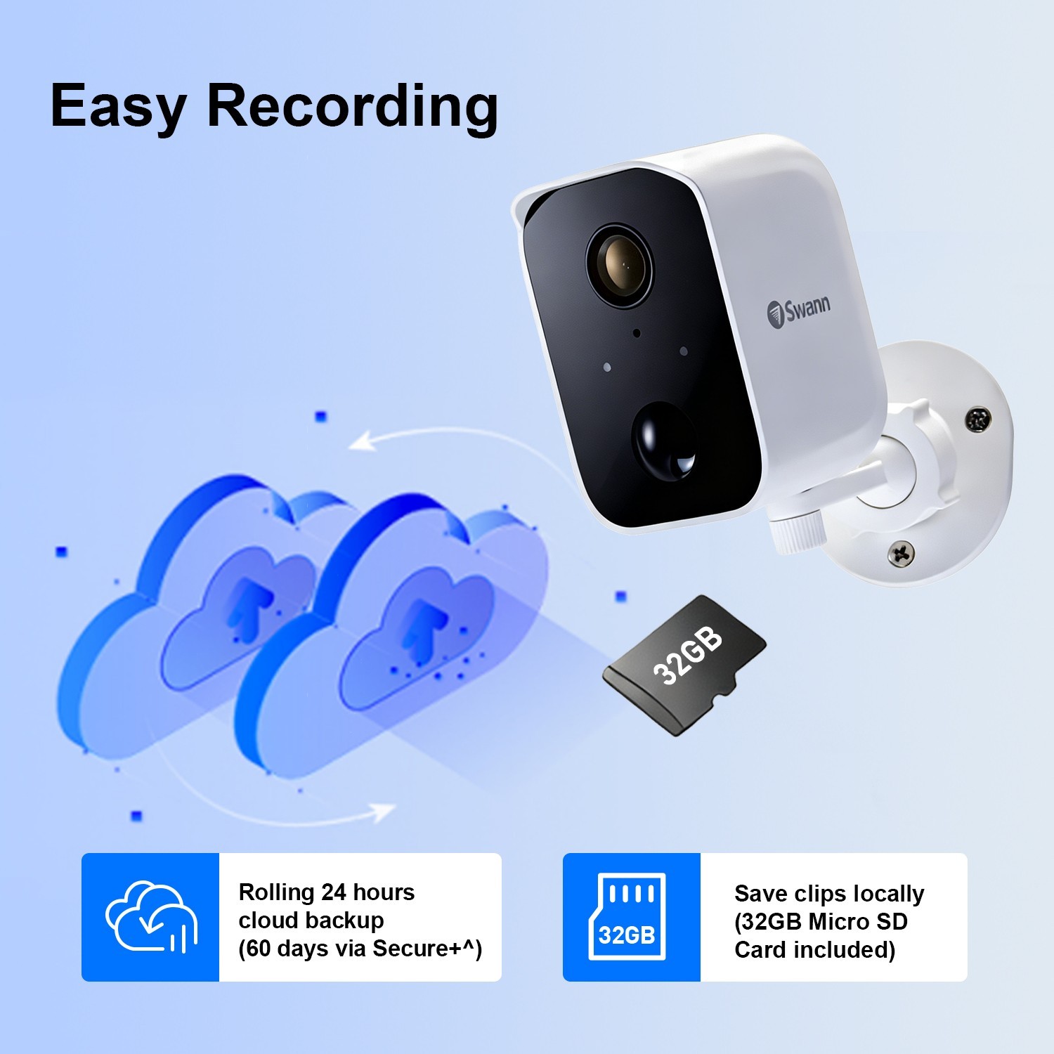 solar battery powered Security Cameras Wireless Outdoor with 32GB Micro SD