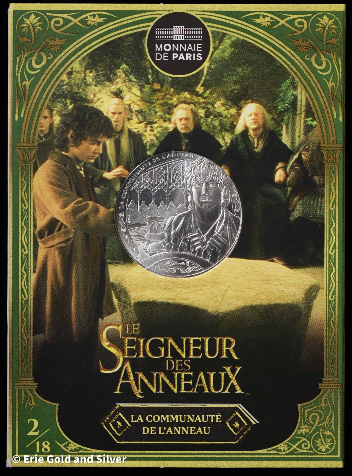 2026 France Lord of the Rings Fellowship of the Ring 13g Silver Coin