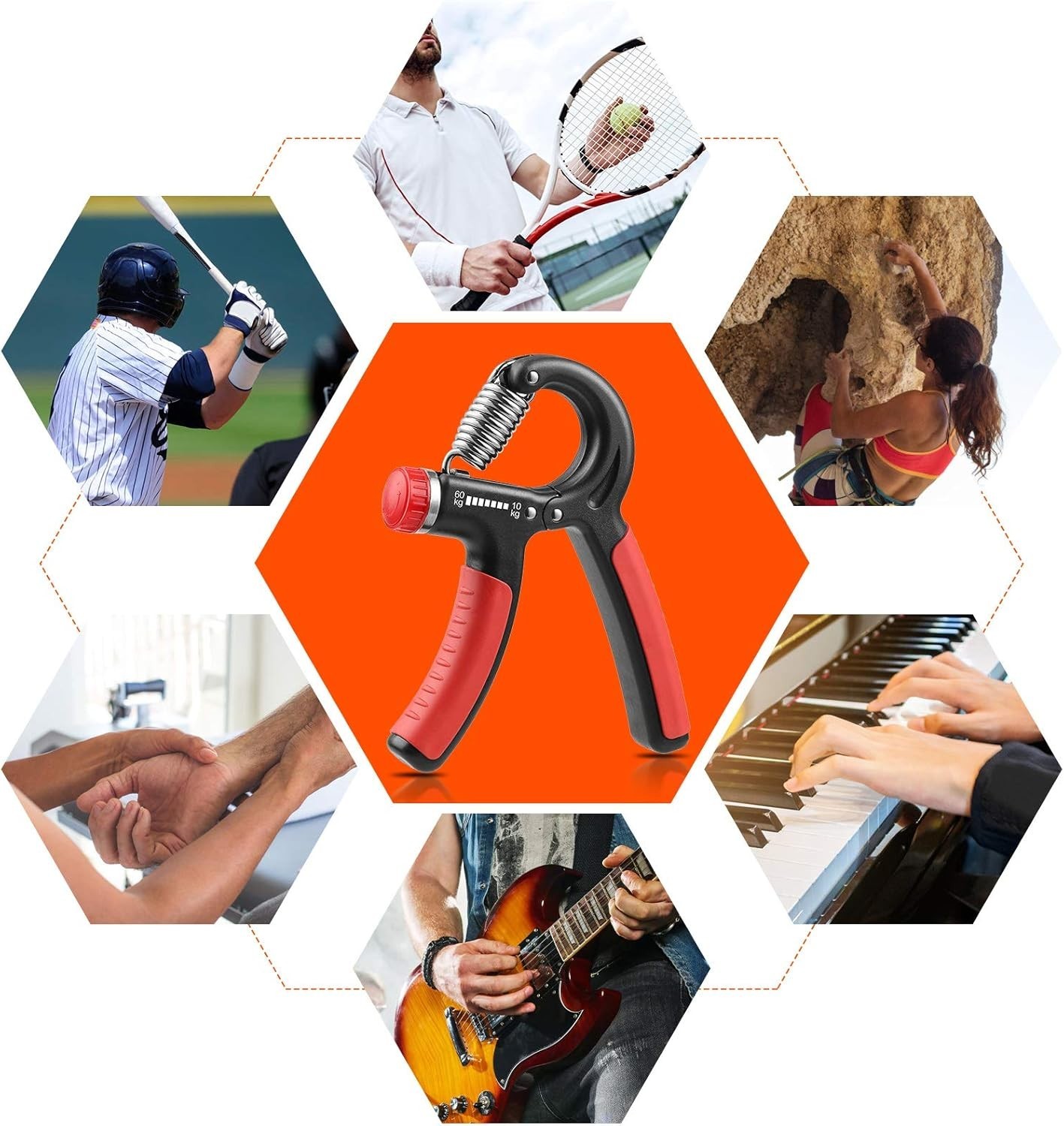 Portable Hand Grip Strengthener with Adjustable Resistance for All Skill Levels