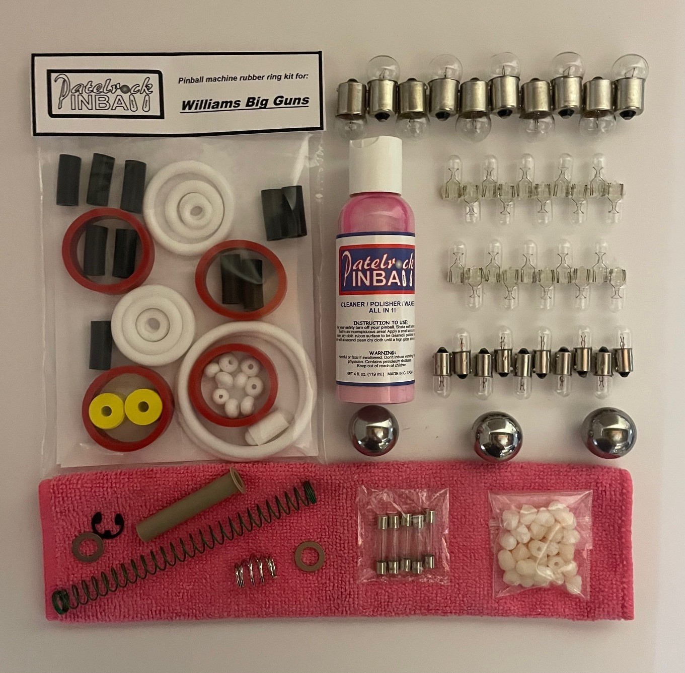 1987 Williams Big Guns Pinball Machine Maintenance Tune Up Kit