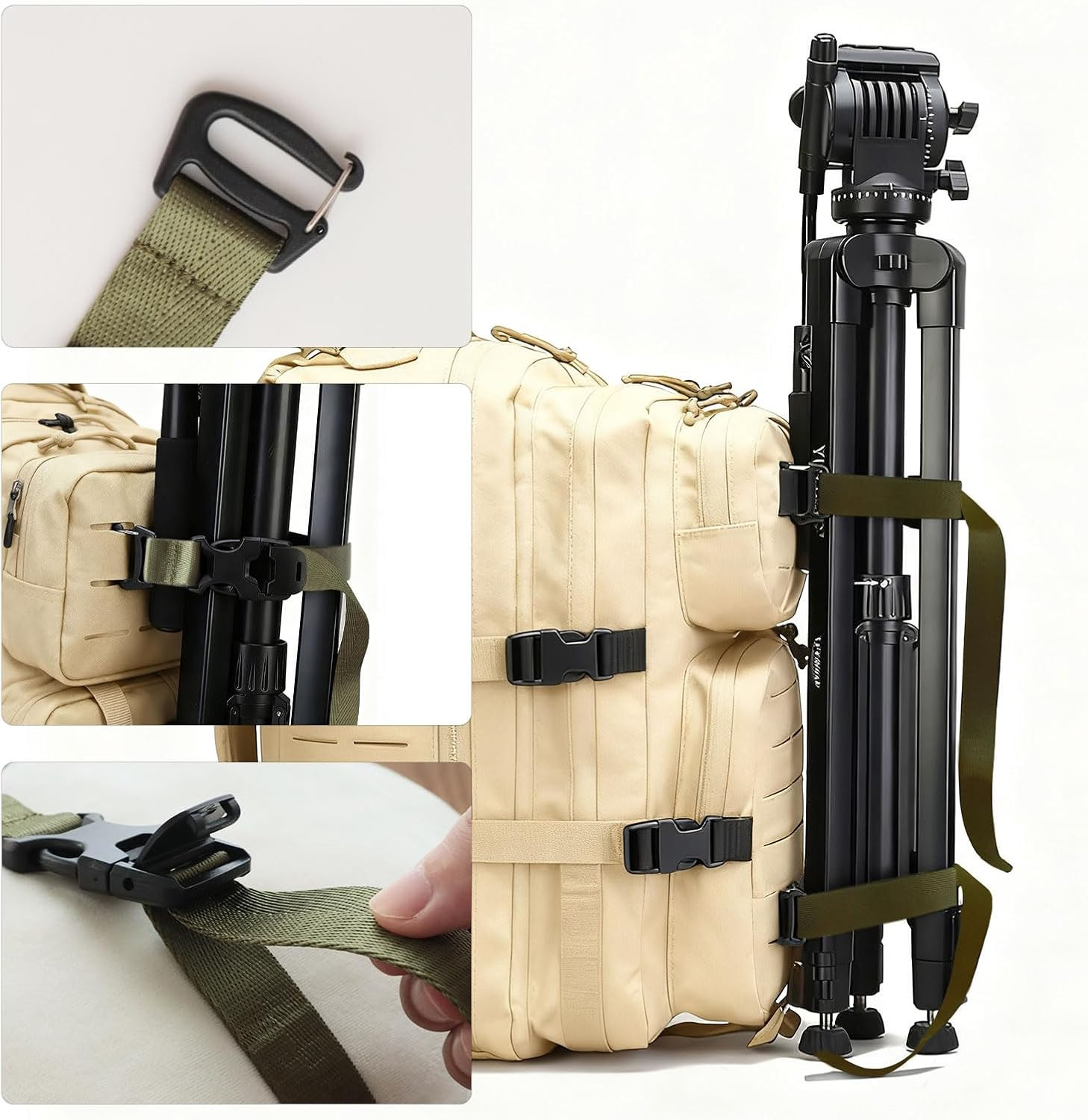 Tactical Molle Straps for Backpack Adjustable 6-22 inch Molle System Attachme...