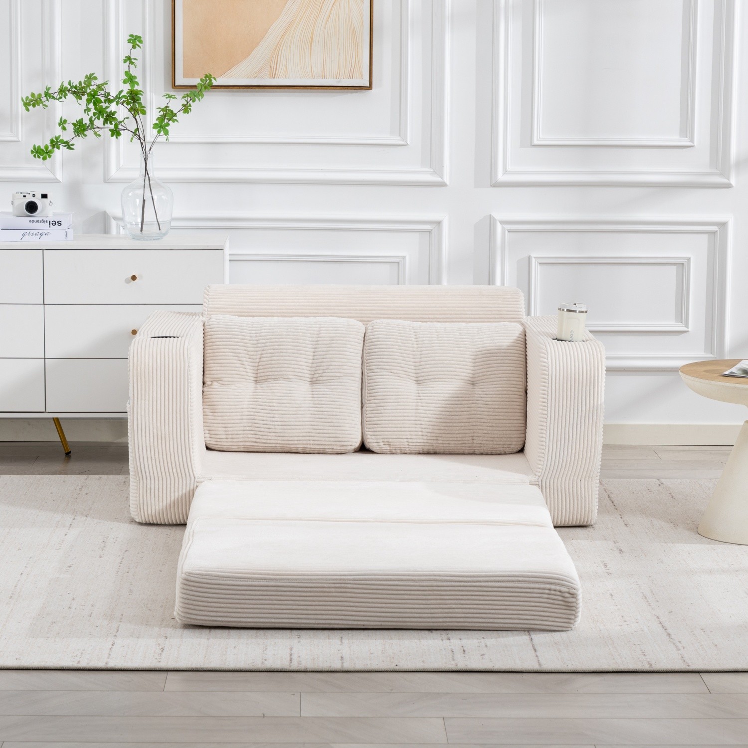 Convertible Floor Sofa Bed Futon Foldable Mattress No Assembly for Apartment
