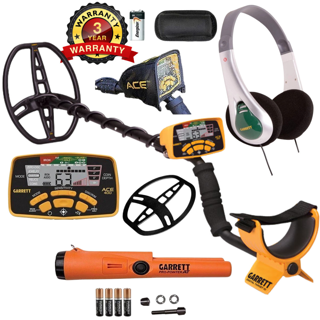 Garrett ACE 400 Metal Detector with PRO POINTER AT PINPOINTER PROBE