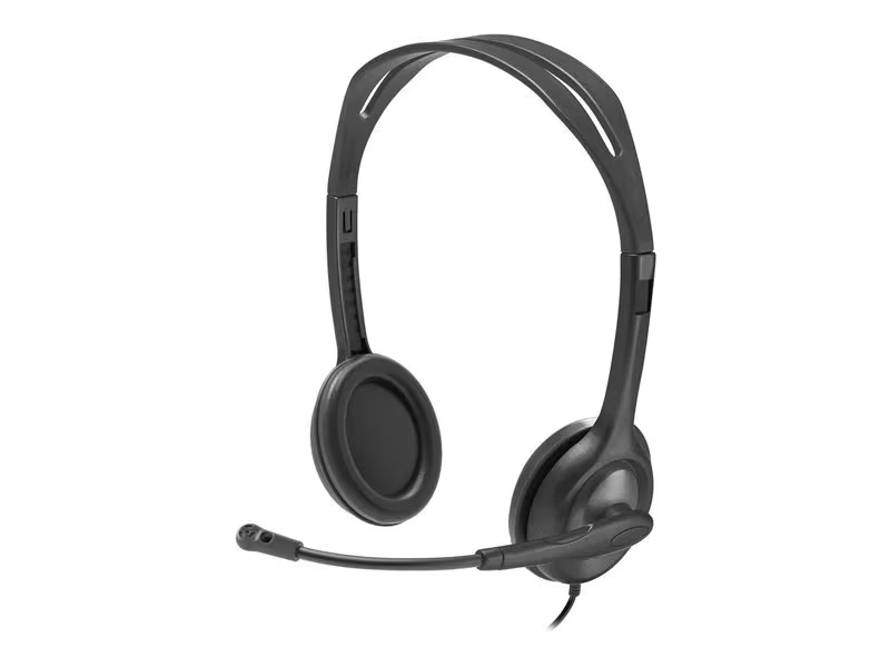 Logitech H111 Wired Stereo Headset with Mic 3.5mm Jack PC Mac Chrome Laptop