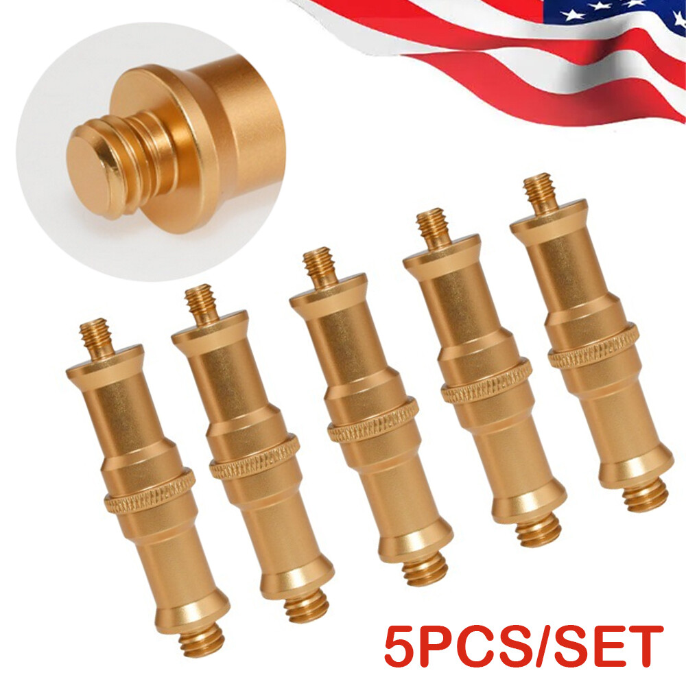 5Pieces 1/4 to 3/8 inch Male Convertor Threaded Screw Tripod Adapter for Fla...