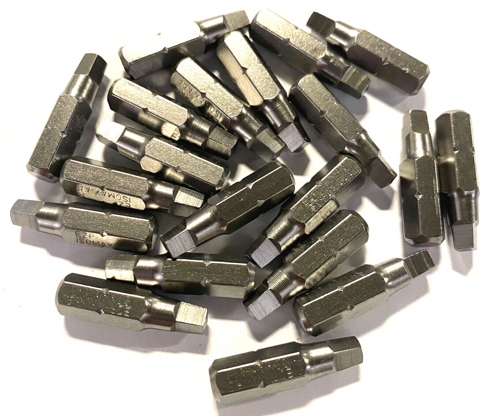 R3 x 25mm Robertson Square Recess 1/4" Hex Shank Screwdriver Bits 20 Pack