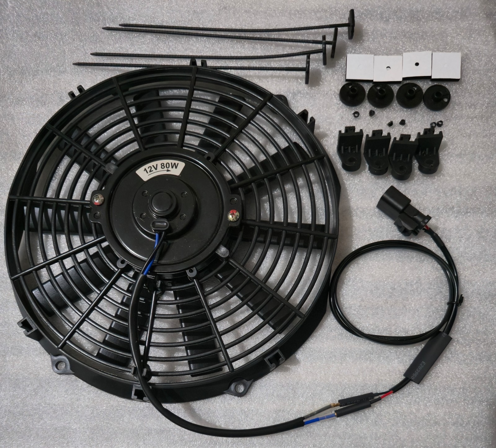 S2K-R 12" Radiator Slim Fan plug and play Kit KSWAP k20 EK VTI K20A2 JDM 12Volt