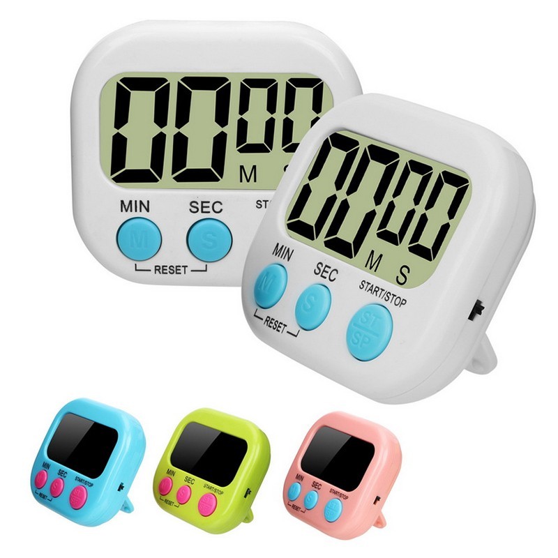 Digital Kitchen Timer  Display Loud Alarm Magnetic Backing Baking Study Clock
