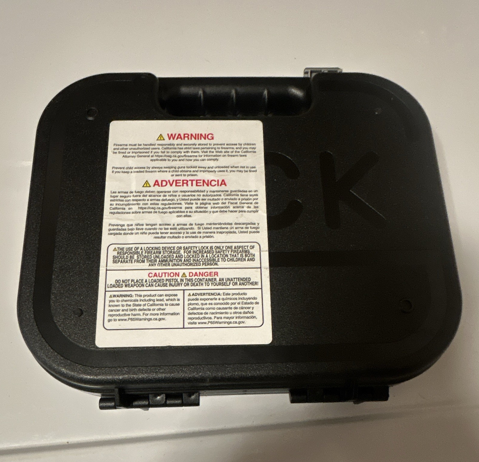 GLOCK 43 OEM Black Hard Plastic Pistol Case w/ Foam Insert BKDH006