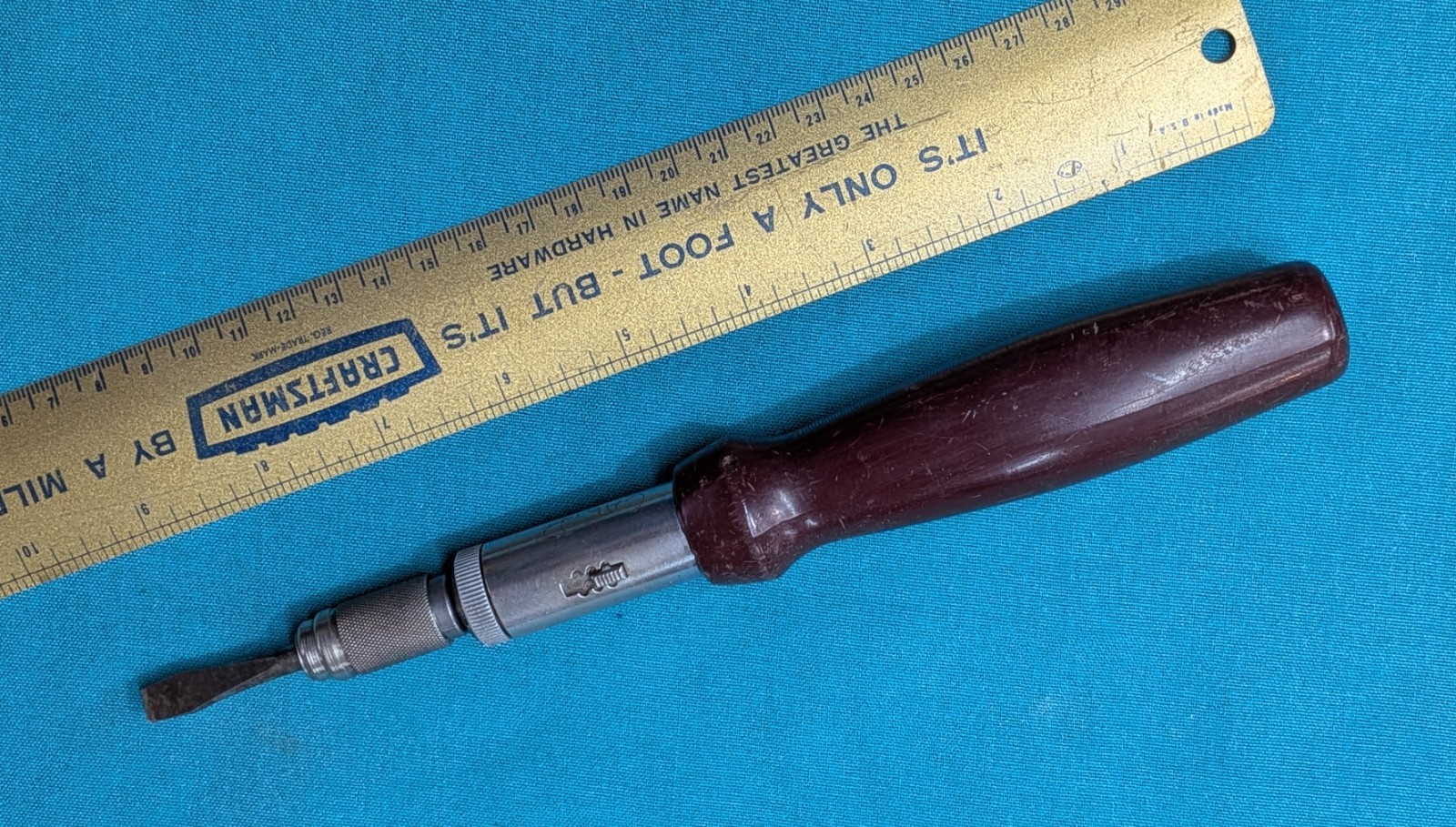 Vintage STANLEY Yankee 68-135 (135A) Spiral Ratcheting Screwdriver w/ 1 Flat Tip