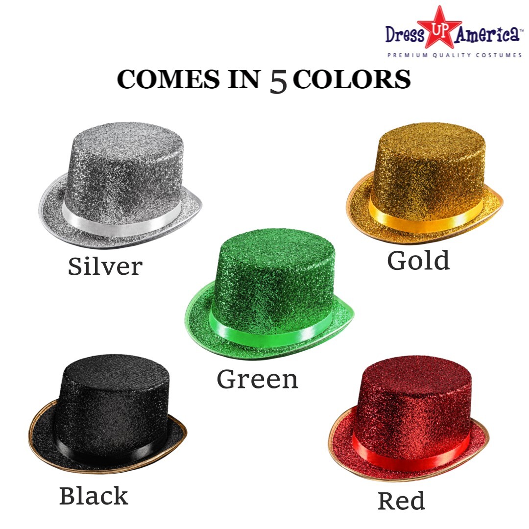 Dress Up America Top Hat for Adults - Shiny Tuxedo Magician Costume Hat
