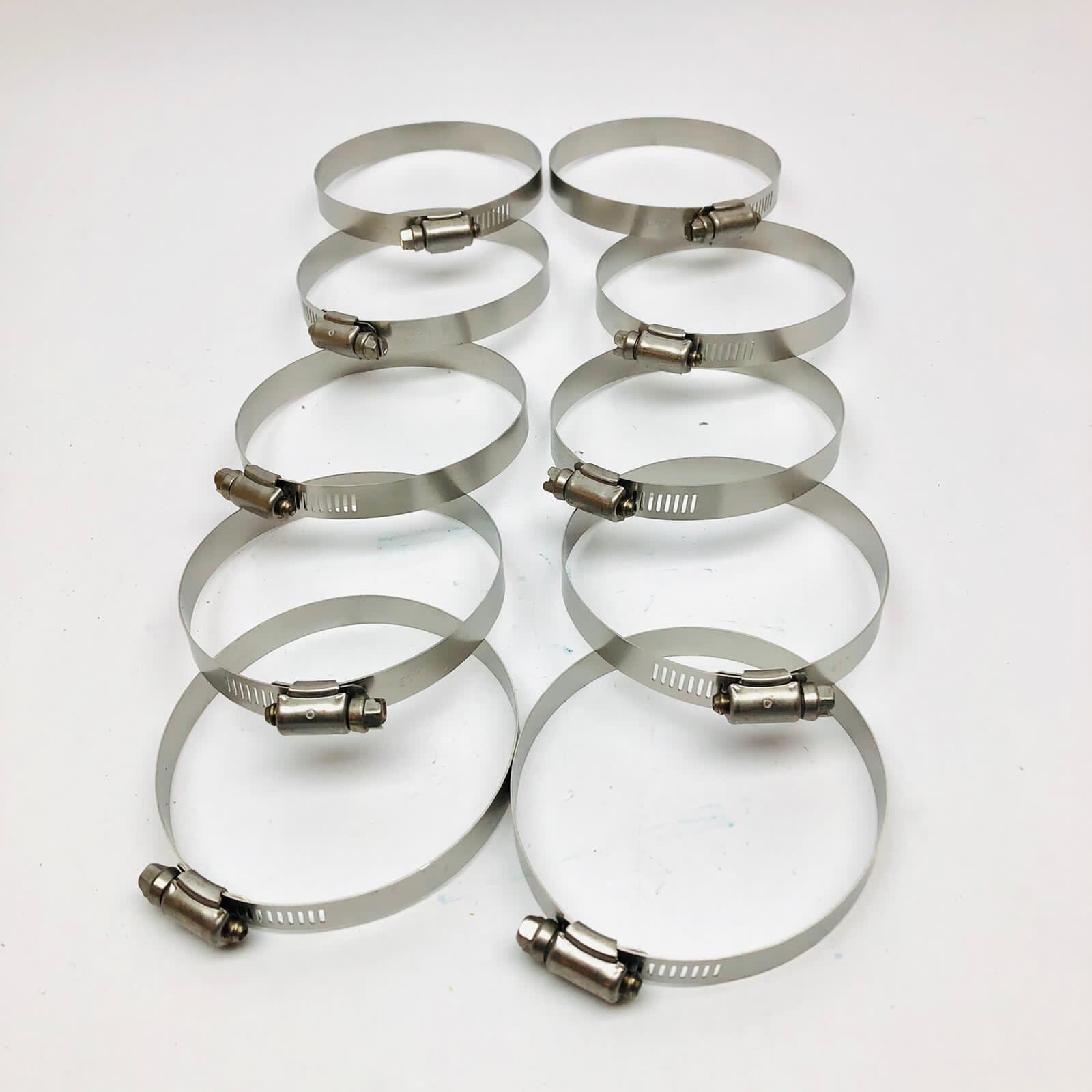 LOT OF 10 TRIDON M674050102 STAINLESS STEEL HOSE CLAMP 1/2"X 3"