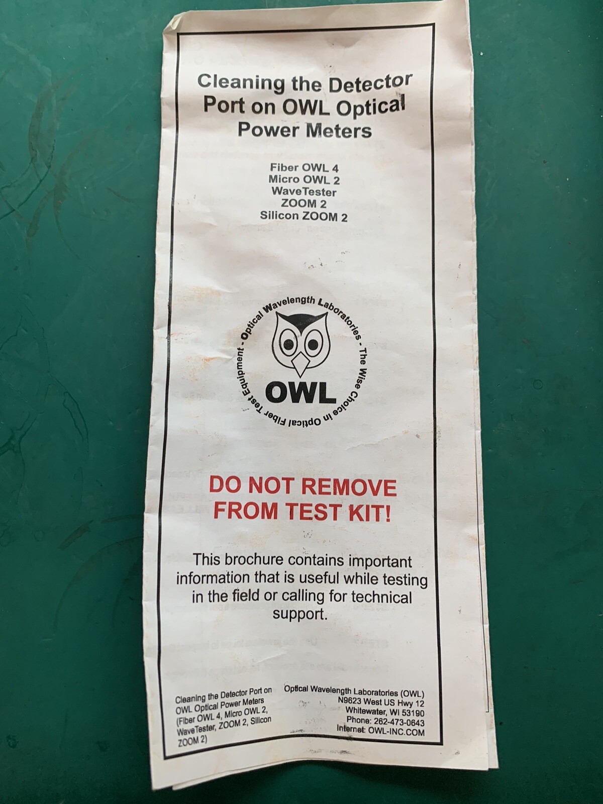 OWL WaveTester PowerMeter / Model# WT-1 / OWL