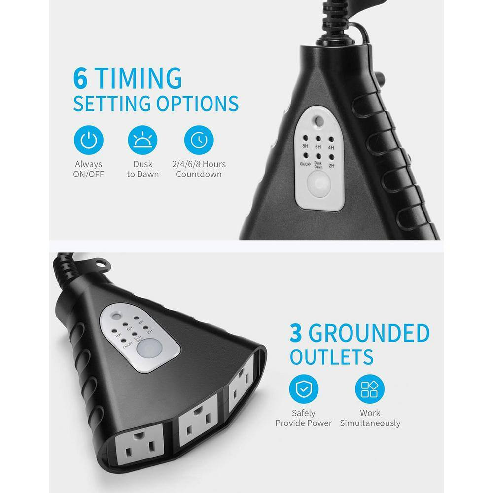 15 Amp 12V 480 Min. Waterproof Outdoor Countdown Light Timer with 100 Ft. Range