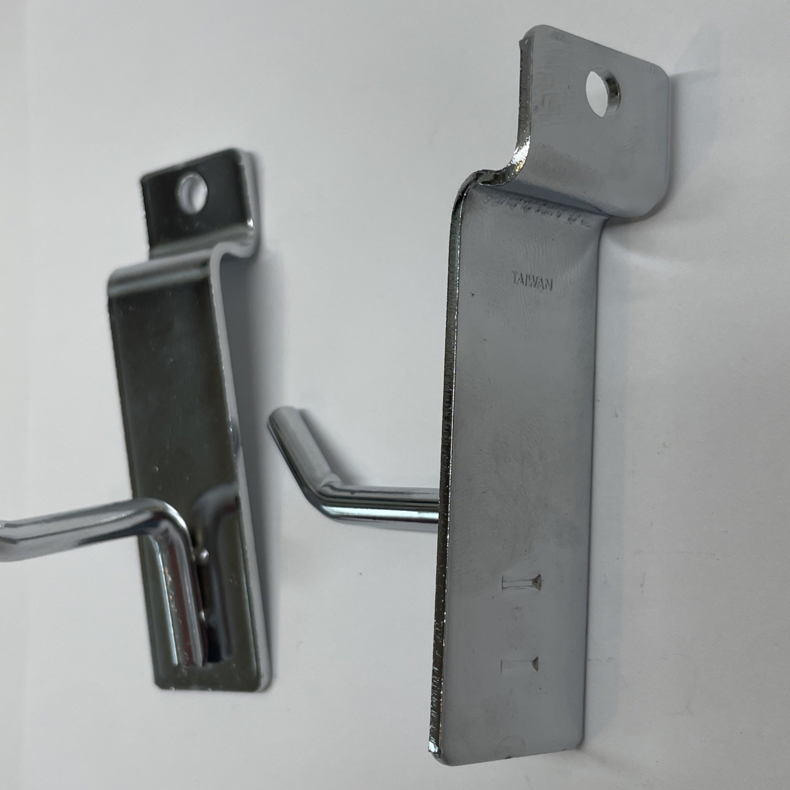 2" Slatwall Hooks, Silver, Hanger Display,Display Panel Hooks Wire Metal 2Pc Set