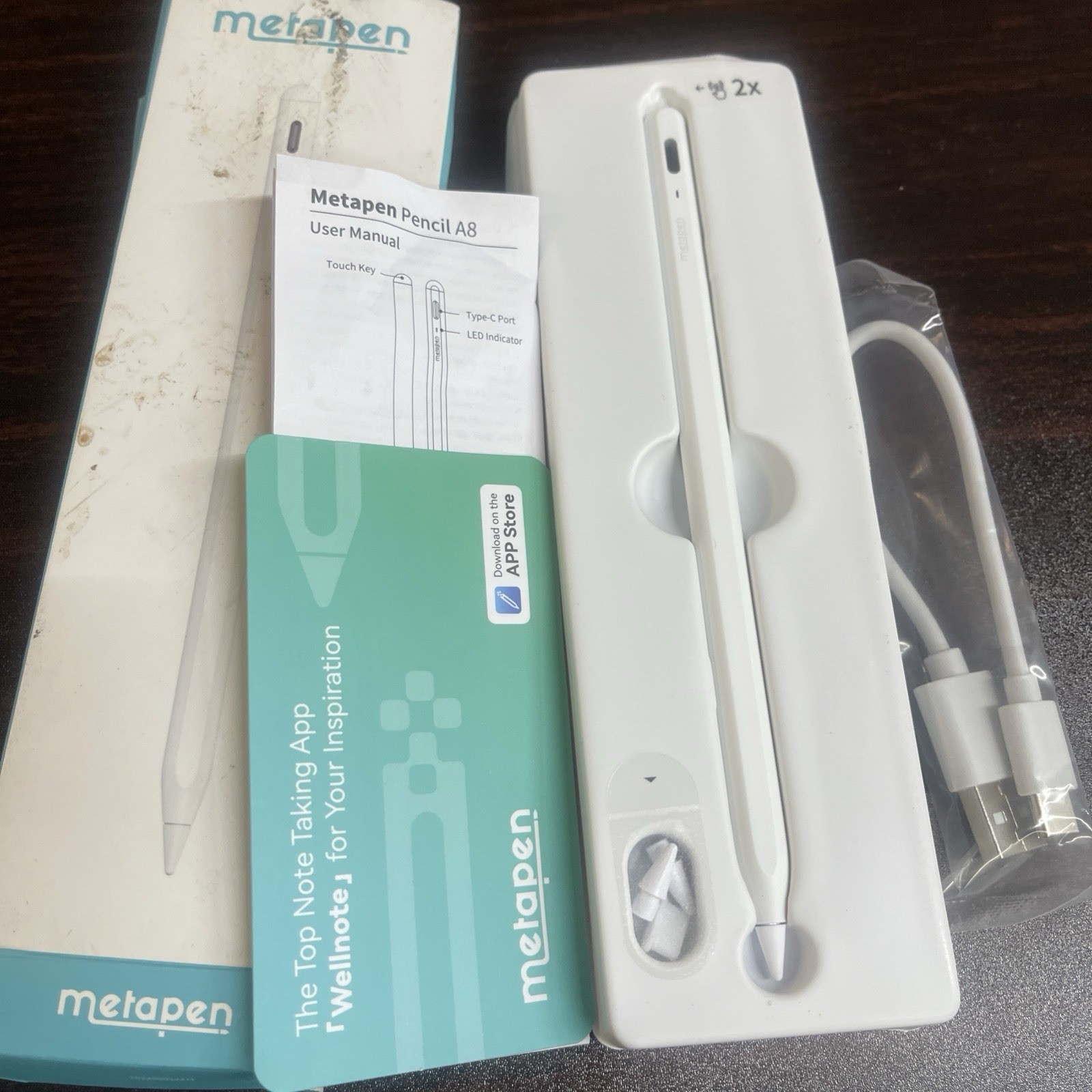 Metapen Pencil A8 White Universal Stylus New in box!
