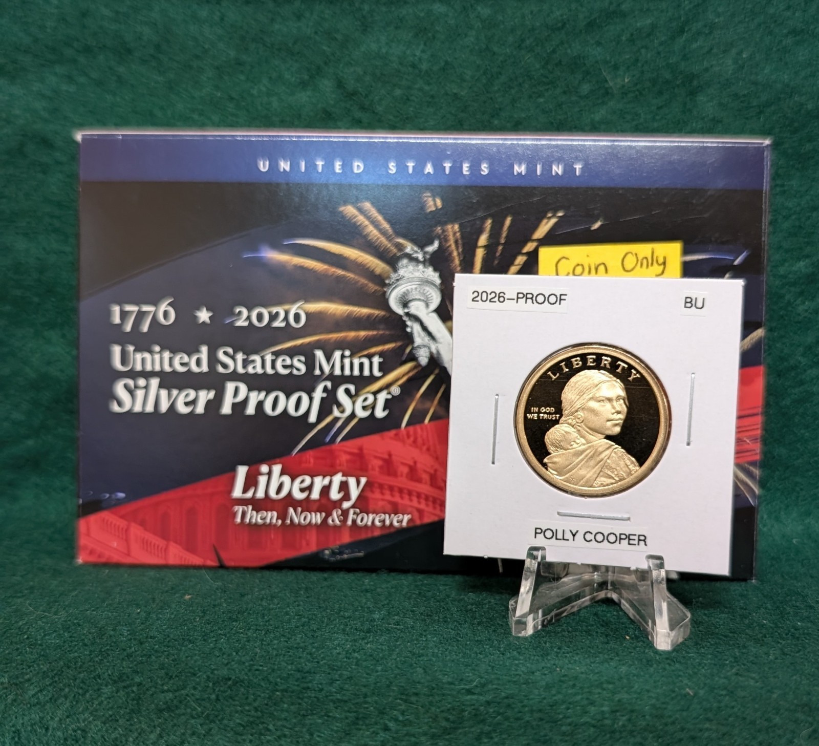 2026-S Native American Dollar Polly Cooper Uncirculated from Silver Proof Set