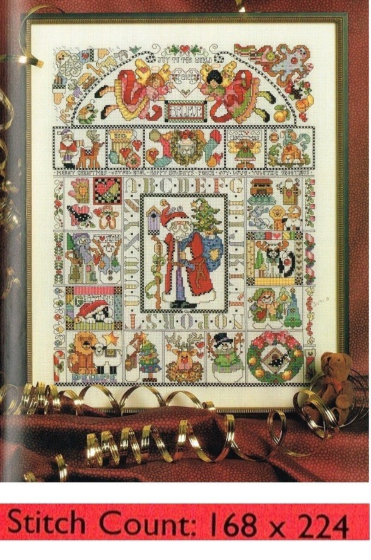 FOLK ART CRISTMAS SAMPLER CROSS STITCH PATTERN ONLY  -  Y29