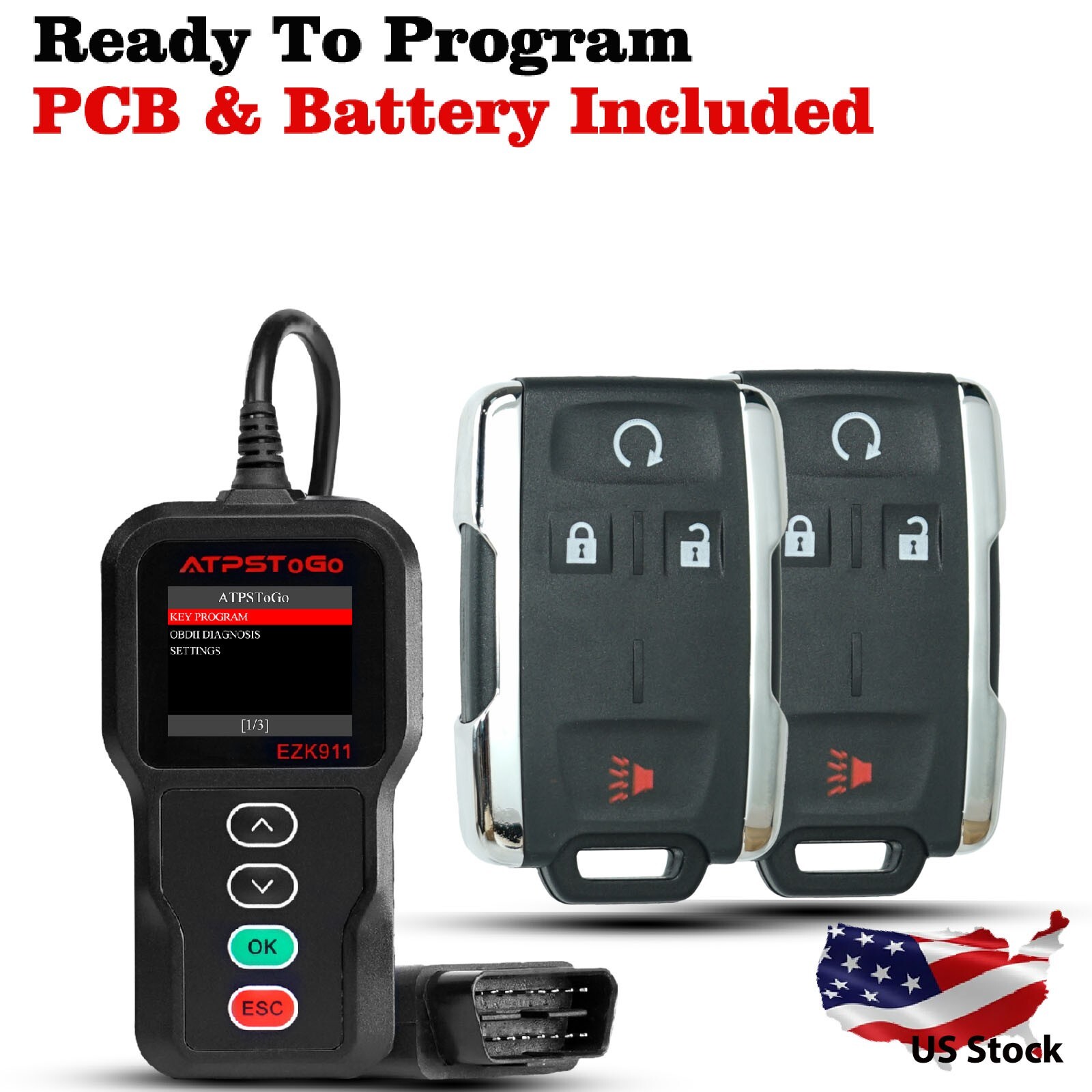 2 New For 2015-2021 Chevrolet Colorado GMC Canyon Remote Key Fob Kit